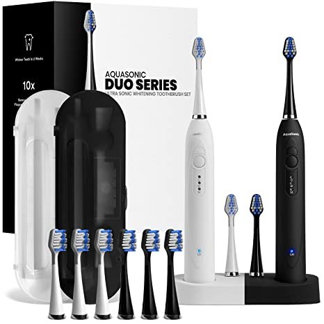 AquaSonic Duo Series Sonic Toothbrush Set – Dual Charging Base - product image 1